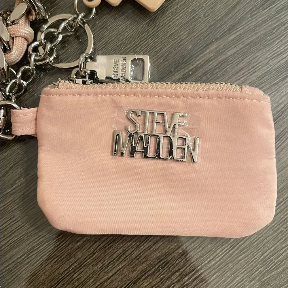 Steve Madden Blush Pink Keychain Set with Coin Purse  - Bag Charm